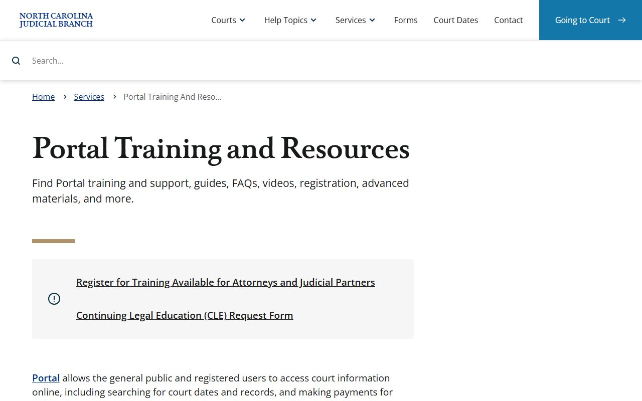 Rockingham County court records Portal training and resources