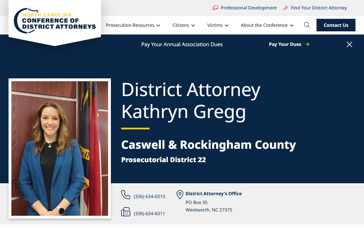 Rockingham County criminal court records Prosecutorial District 22 District Attorney
