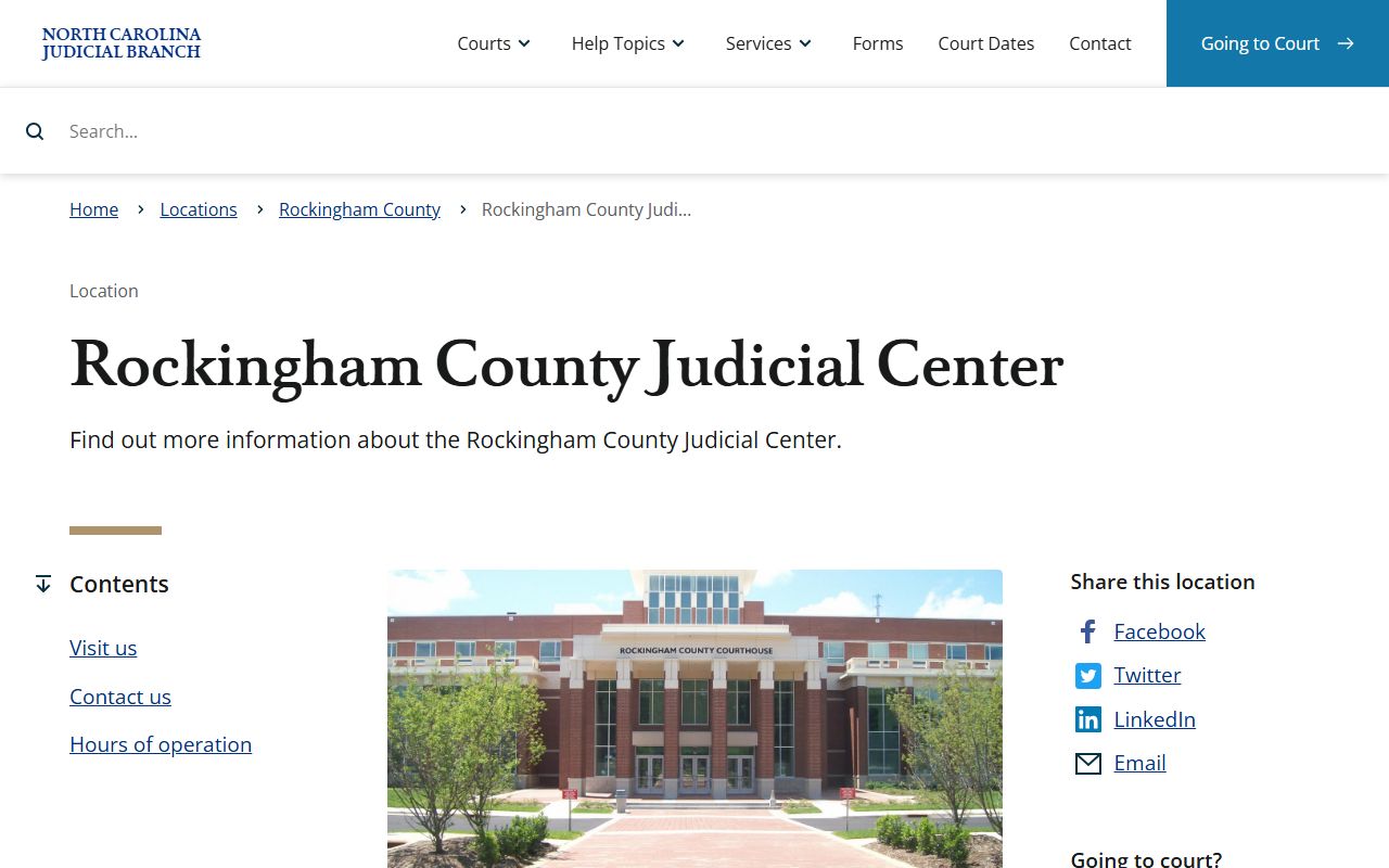 Rockingham County court records Judicial Center details
