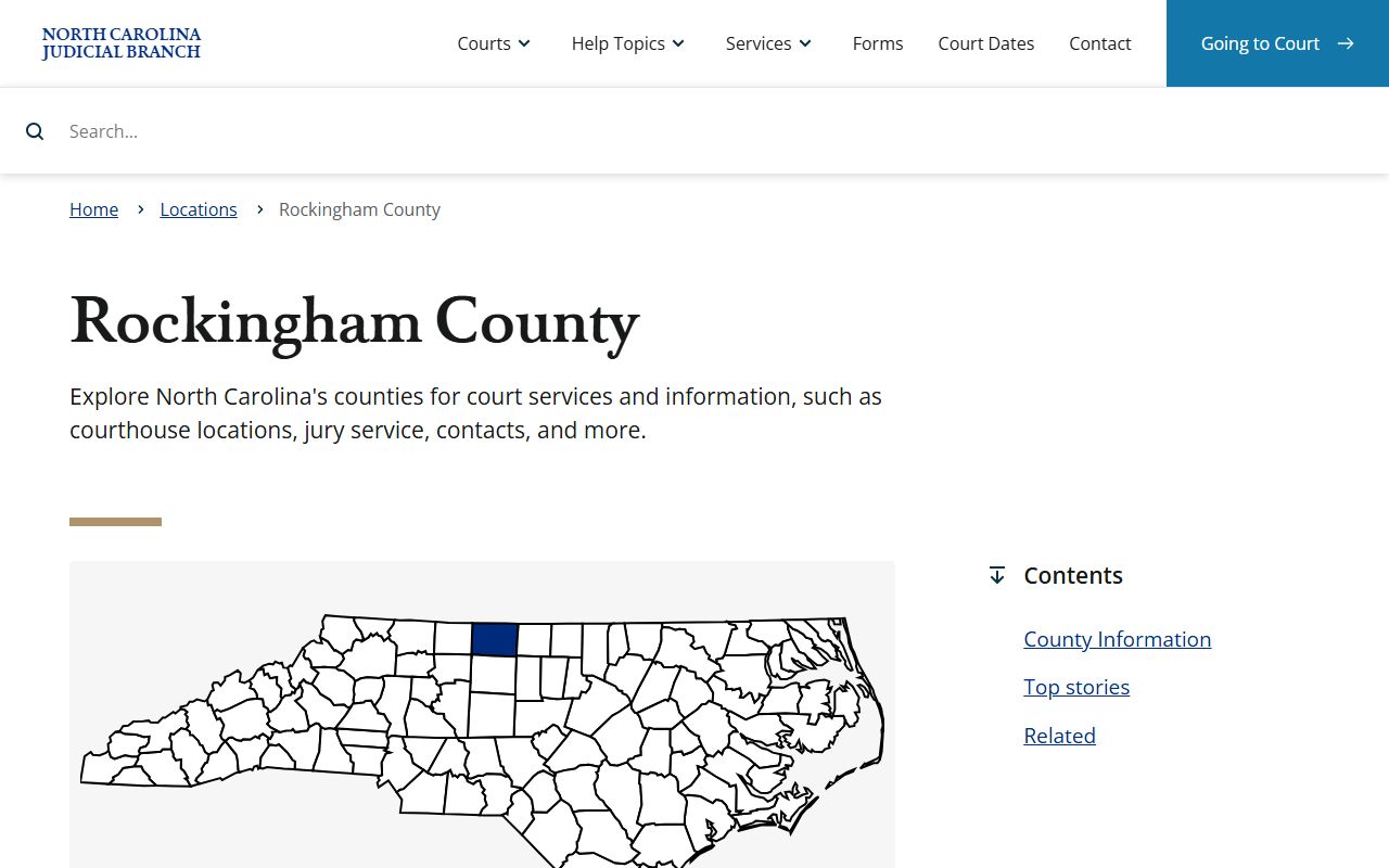 Rockingham County court records Judicial Branch page