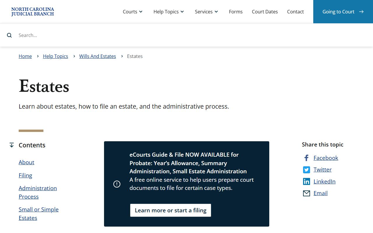 Rockingham County probate records North Carolina estates help page