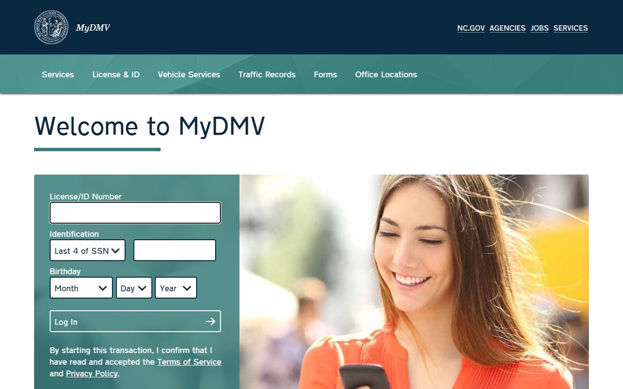 Rockingham County traffic court records MyNCDMV online services
